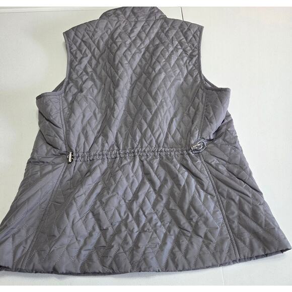 Croft & Barrow Grey Quilted Vest Woman's Size Medium - Picture 8 of 8